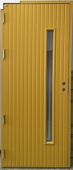 Дверь входная Kaski Kiilo Thermo, желтая, М9, левая
