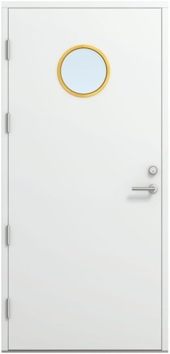 Дверь входная Kaski Naruska Thermo, Белый NCS S 0502-Y, M10x21, Левая