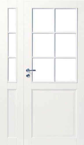 Дверь белая массивная SWEDOOR by Jeld-Wen Craft 102 + расширение, M13(10+3)х21, Правая, Белый NCS S 0502-Y