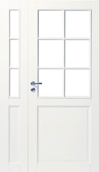 Дверь белая массивная SWEDOOR by Jeld-Wen Craft 102 + расширение, M13(10+3)х21, Правая, Белый NCS S 0502-Y