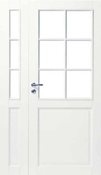 Дверь белая массивная SWEDOOR by Jeld-Wen Craft 102 + расширение, M13(10+3)х21, Правая, Белый NCS S 0502-Y