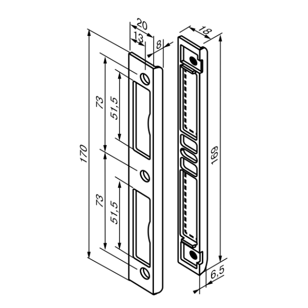 Запорная планка Abloy 4669