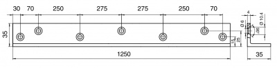 Угловая монтажная пластина ABLOY® A117 (DC117) для двустворчатых дверей