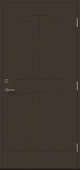 фото теплая входная дверь nord-fin-doors eu2000, коричневая
