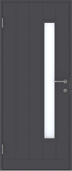 Теплая финская входная дверь SWEDOOR by Jeld-Wen Basic B0034, тёмно-серая