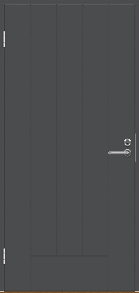 BASIC B0010, Глухая, Темно-серая NCS S 7502 -B, 9*21, ЛЕВАЯ, замок LC102
