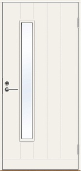 УЦЕНКА (№50) Теплая финская входная дверь SWEDOOR Basic B0034, белая, М9*21, левая
