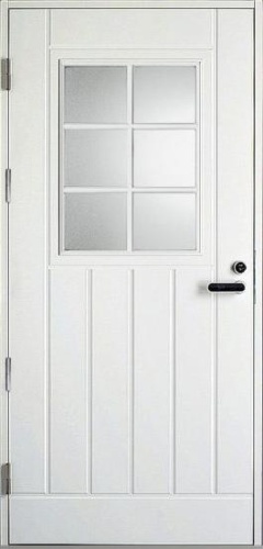 Дверь входная Kaski UOL1, Белый NCS S 0502-Y, M10x21, Левая