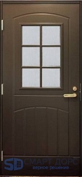 Теплая финская входная дверь SWEDOOR by Jeld-Wen Function F2000 W71, коричневая (цвет RR32)