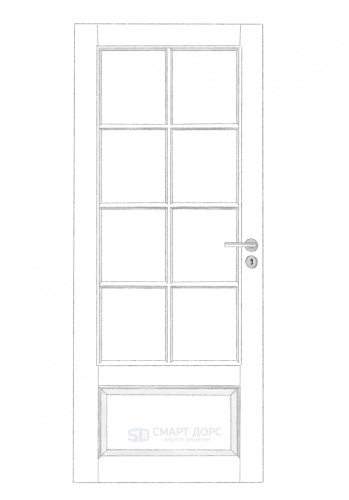 Дверь Nord Fin Doors модель 104, Белый NCS S 0502-Y, M9x21, Левая
