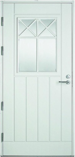 Дверь входная Kaski UOL14, Белый NCS S 0502-Y, M10x21, Левая