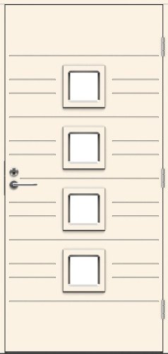 Теплая входная дверь SWEDOOR by Jeld-Wen Function Marmara Eco, М10x21, Правая