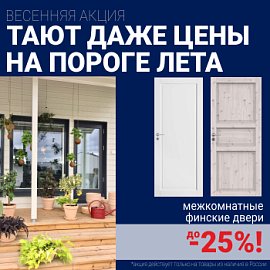 Финские межкомнатные двери со скидкой до 25%