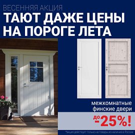 Финские межкомнатные двери со скидкой до 25%