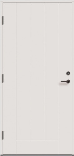 Теплая входная дверь Viljandi EU Basic B0010, белая, Белый NCS S 0502-Y, M9x21, Левая