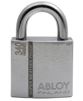 Навесной замок Abloy (Аблой) PLI340, дужка 10 мм, с уплотнительными кольцами для защиты от пыли и осадков