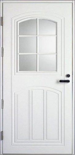Дверь входная Kaski UOL2, Белый NCS S 0502-Y, M10x21, Левая