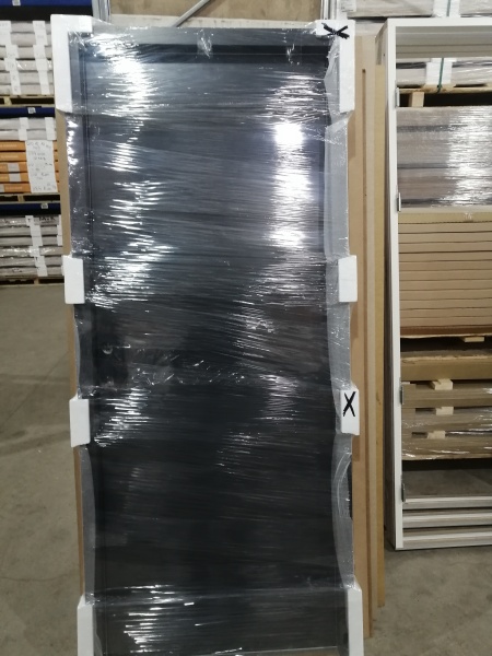 УЦЕНКА (№44) UO1 (O109GL) KASKI глухая, Серая RR23, 9*21, ЛЕВАЯ, замок ASSA 8765