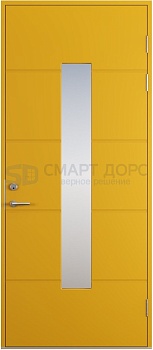 Дверь наружная деревянная ScanDo 024, RAL 1003, М10*23, правая