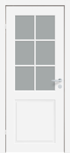 Дверь белая филенчатая Nord Fin Doors 2, Белый NCS S 0502-Y, M9x21, Левая