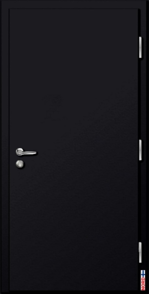 Тёплая входная дверь NORD FIN DOORS NFD11, чёрная, в комплекте с фурнитурой Multihela фотография