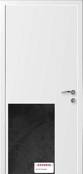 фото дверь kapelli classic, ламинированная пленкой чёрный бетон
