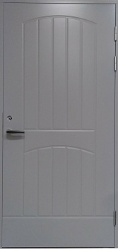 фото теплая входная дверь swedoor by jeld-wen function f2000, светло-серая (цвет rr22)