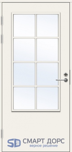 Дверь входная террасная SWEDOOR by Jeld-Wen PO2090 W16 с переплетом, M9x21, Левая, Белый NCS S 0502-Y