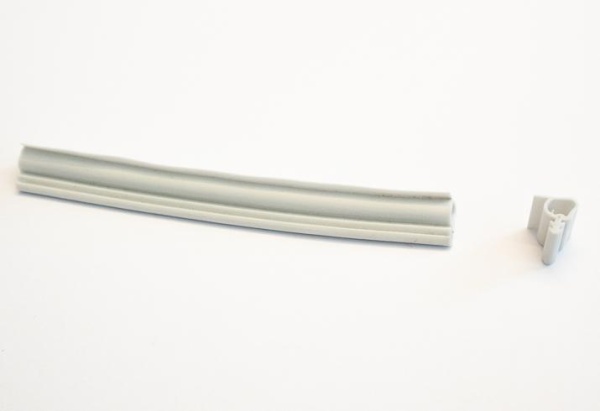 Уплотнитель Каски КР16 для дверного полотна Thermo серый, UO (цена 1 пог.метр, выписываем 6 метров)