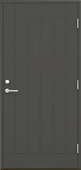 Дверь входная Kaski VO2X, тёмно-серая + VAL565SETC (Ручка и цилиндр в комплекте)