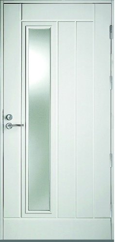 UOL12 (L12T09WR2) Thermo KASKI со стеклом, Белая NCS S 0502-Y, 9*21, ПРАВАЯ, замок  LC200