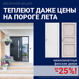 Финские межкомнатные двери со скидкой до 25%