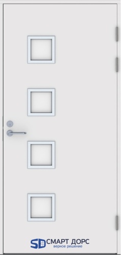 Теплая входная дверь SWEDOOR by Jeld-Wen Function F2090 W82, М10x21, Правая, Белый NCS S 0502-Y
