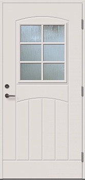 фото теплая входная дверь nord-fin-doors eu2000l, белая