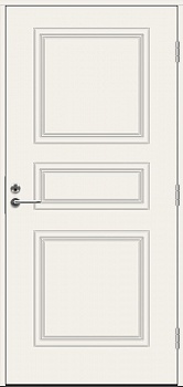 фото теплая входная дверь swedoor by jeld-wen classic puccini eco, lc200, м9*21, левая