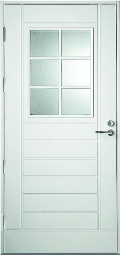 Дверь входная Kaski UOL13, Белый NCS S 0502-Y, M10x21, Левая
