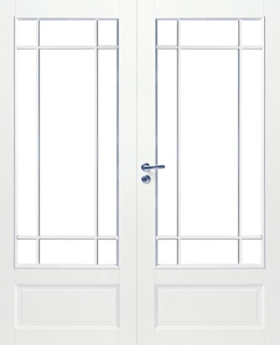  Дверь белая массивная SWEDOOR by Jeld-Wen Craft 130, двустворчатая, M15(705+715)х21, Правая, Белый NCS S 0502-Y