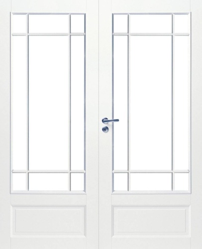 Дверь белая массивная SWEDOOR by Jeld-Wen Craft 130, двустворчатая, M15(705+715)х21, Правая, Белый NCS S 0502-Y