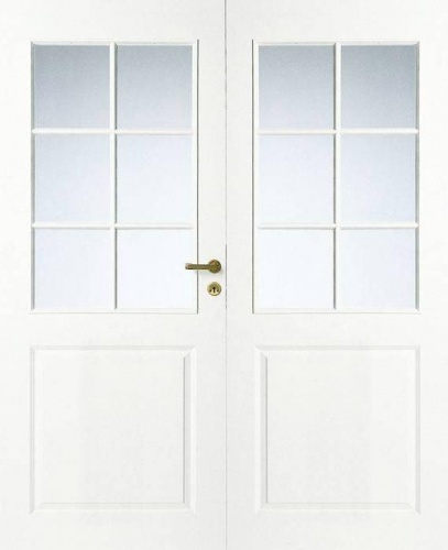 Дверь филенчатая SWEDOOR by Jeld-Wen Style 2, двустворчатая, M13x21, Левая