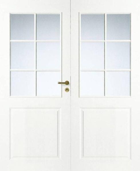 Дверь филенчатая SWEDOOR by Jeld-Wen Style 2, двустворчатая, M13x21, Левая